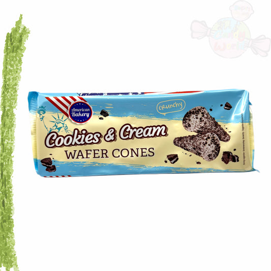 American Bakery Cookies n Creme Cones 112g