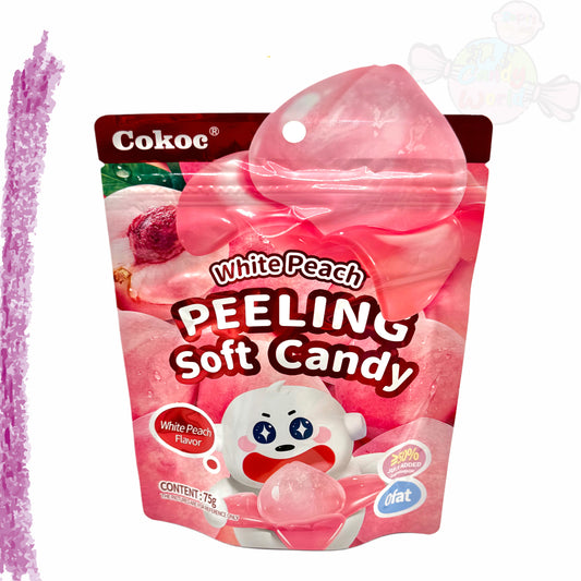 Cokoc Peelable Gummies Peeling Soft Candy White Peach Flavor 60g