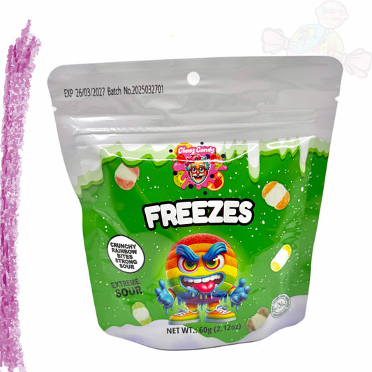 Chaos Candy Freezes Crunchy Rainbow Bites Strong Sour 60g