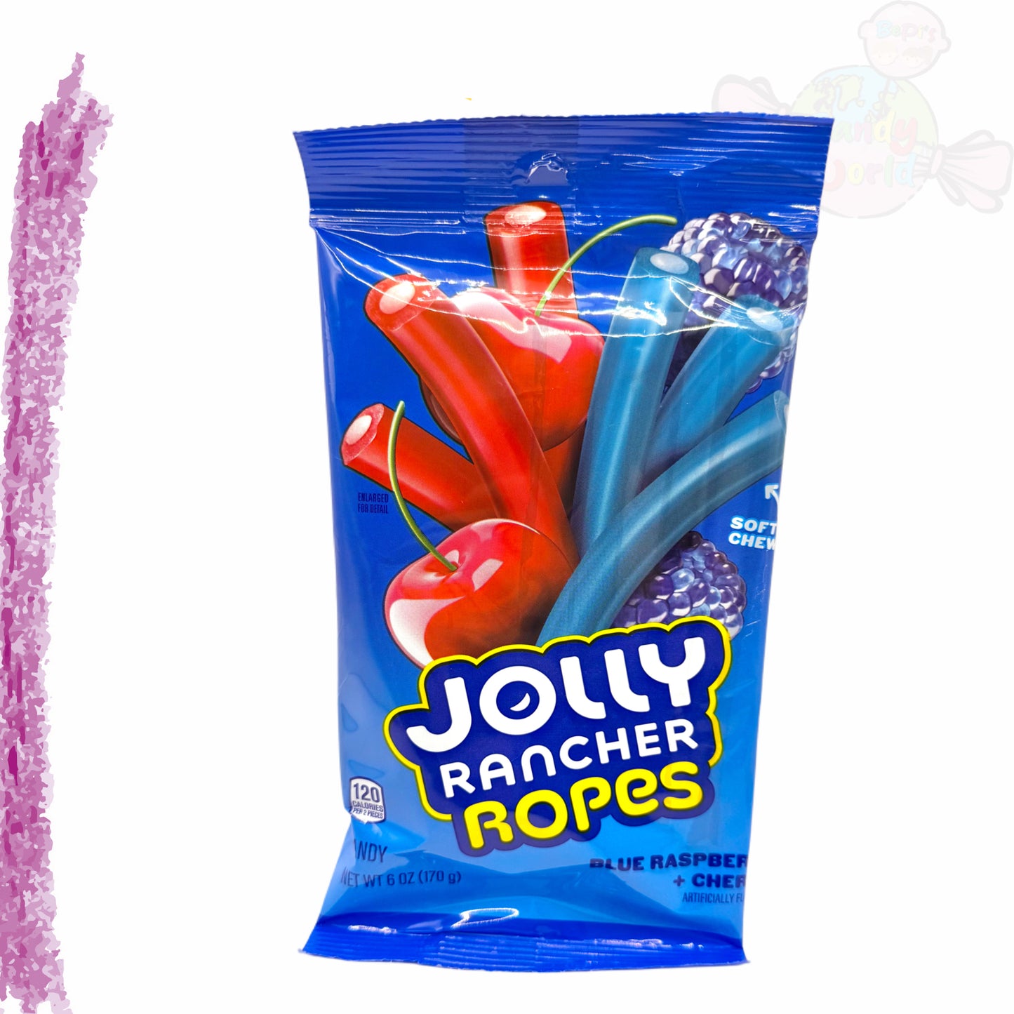 Jolly Rancher Ropes Blue Raspberry & Cherry 170g