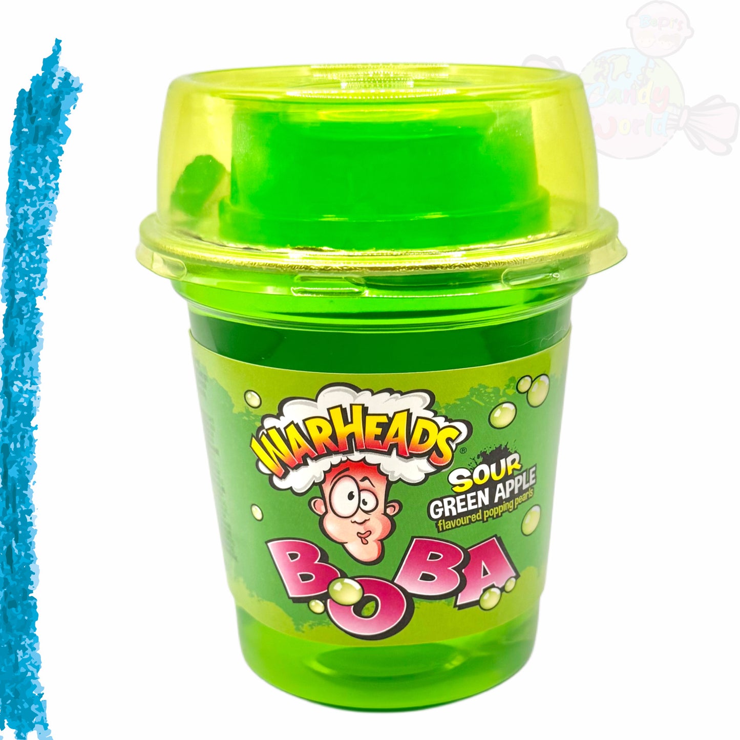 Warheads Boba Sour Green Apple 400ml