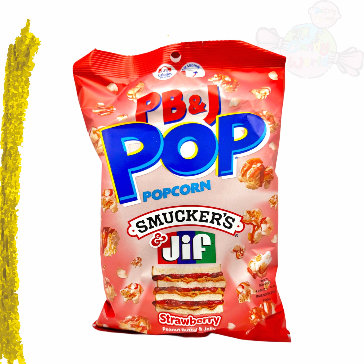 Candy Pop Popcorn Peanut Butter & Strawberry 149g