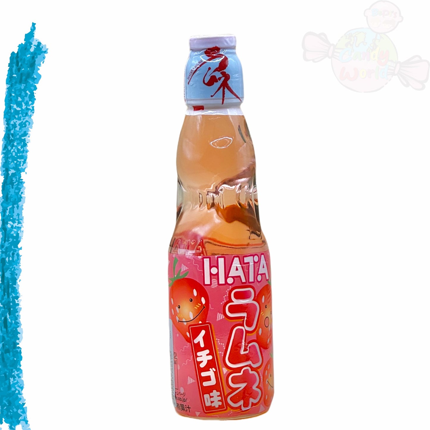 Hatakosen Ramune Strawberry 200ml