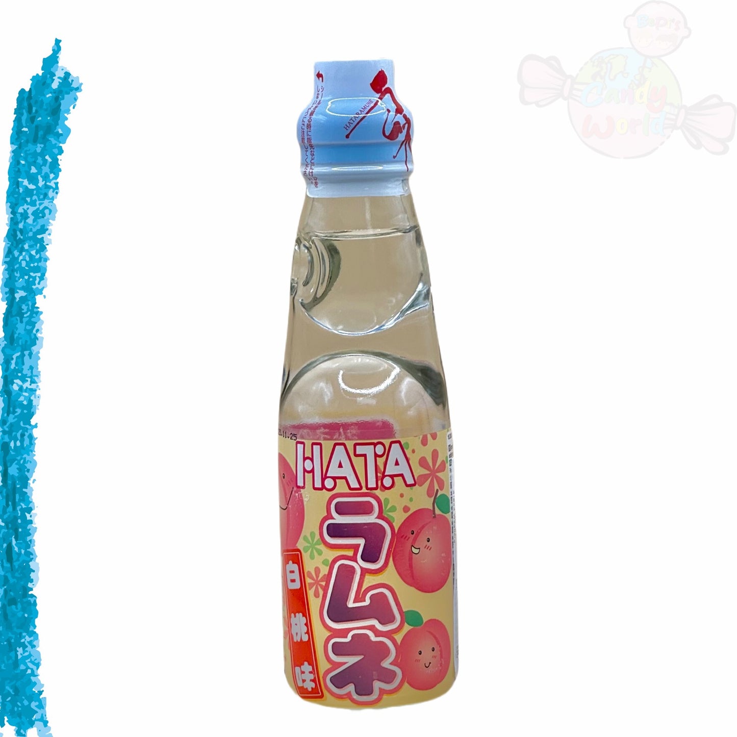 Hatakosen Ramune White Peach 200ml