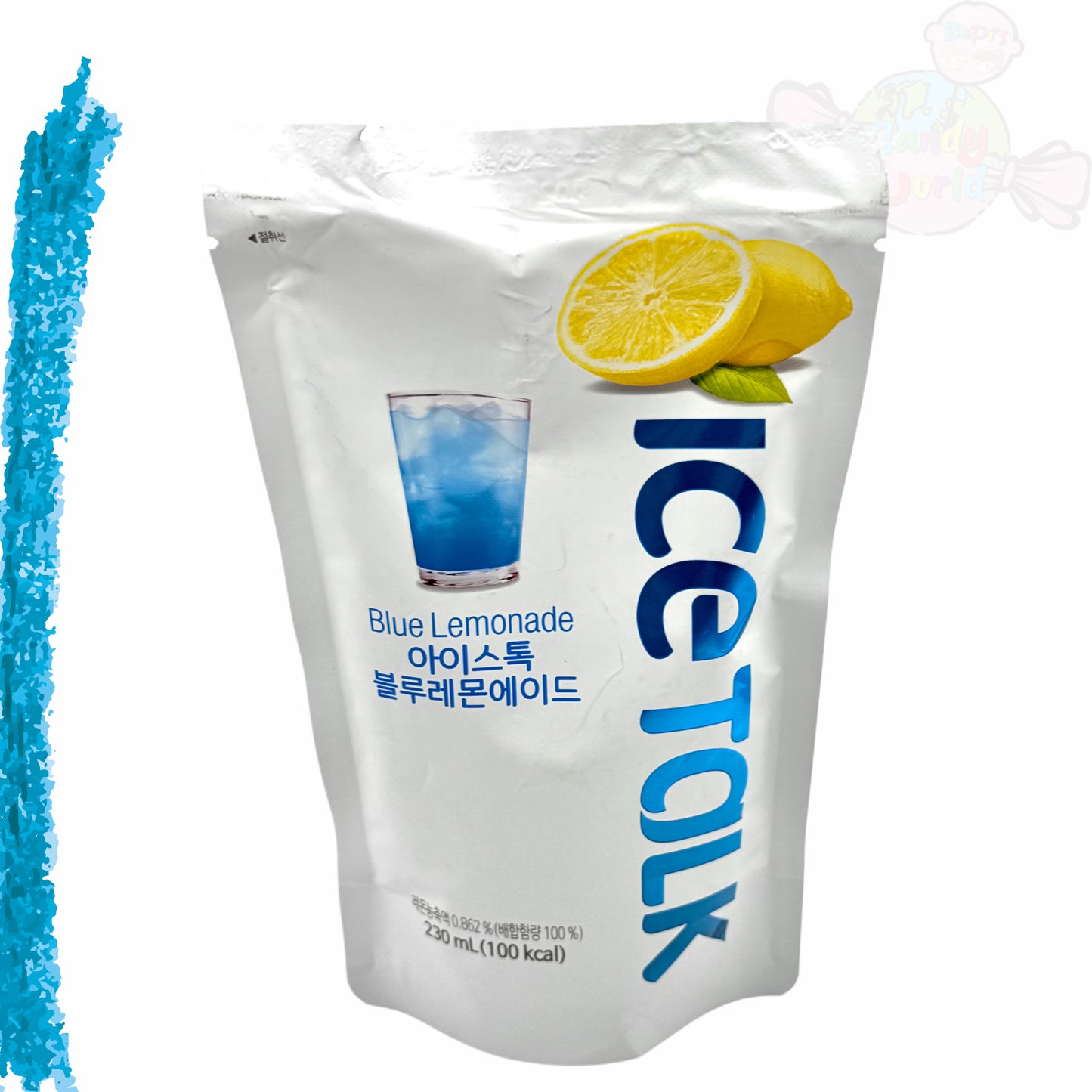 Ice Talk Blue Lemon Beutelgetränk 230ml - Pouch Drink