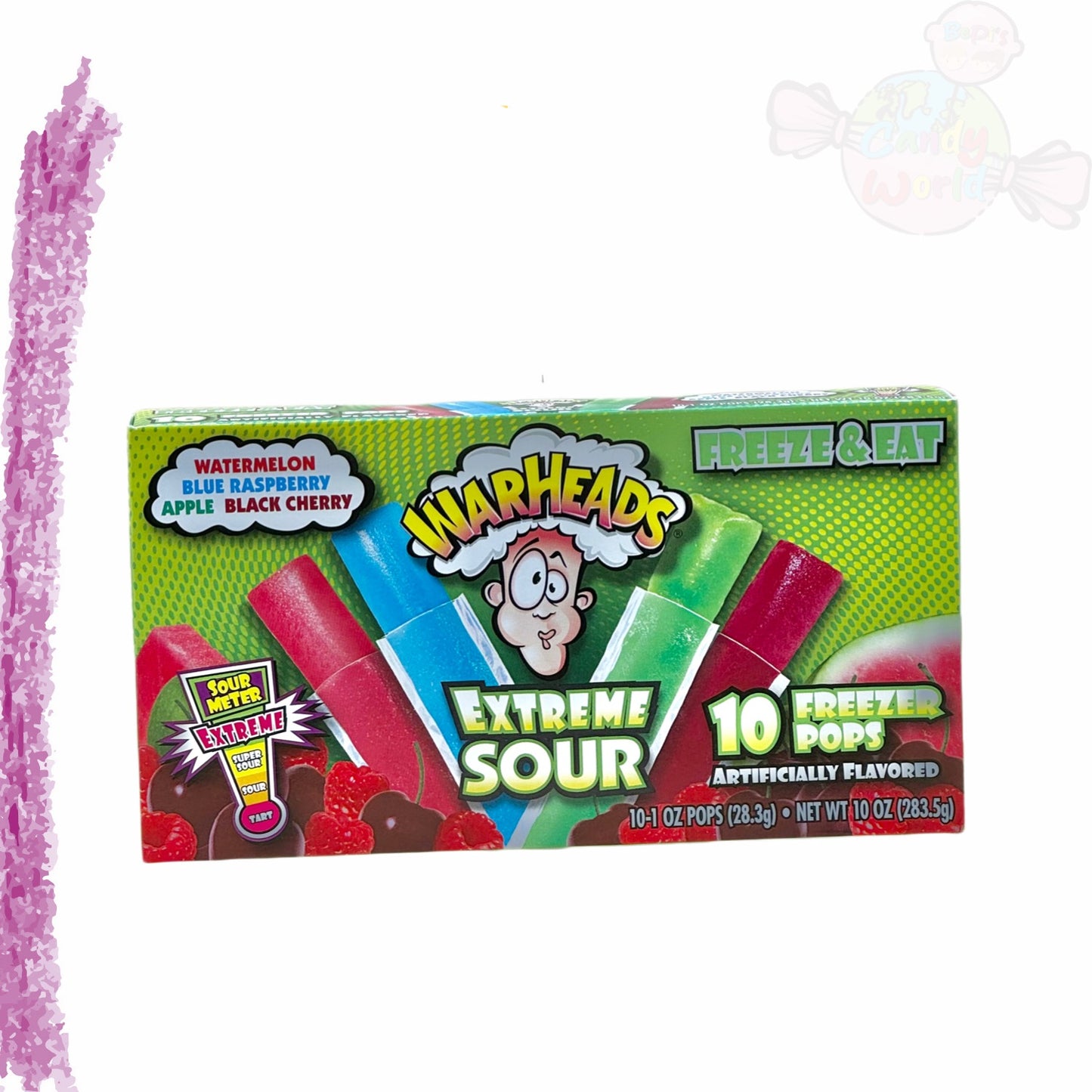 Warheads Extreme Sour Freezer Pops