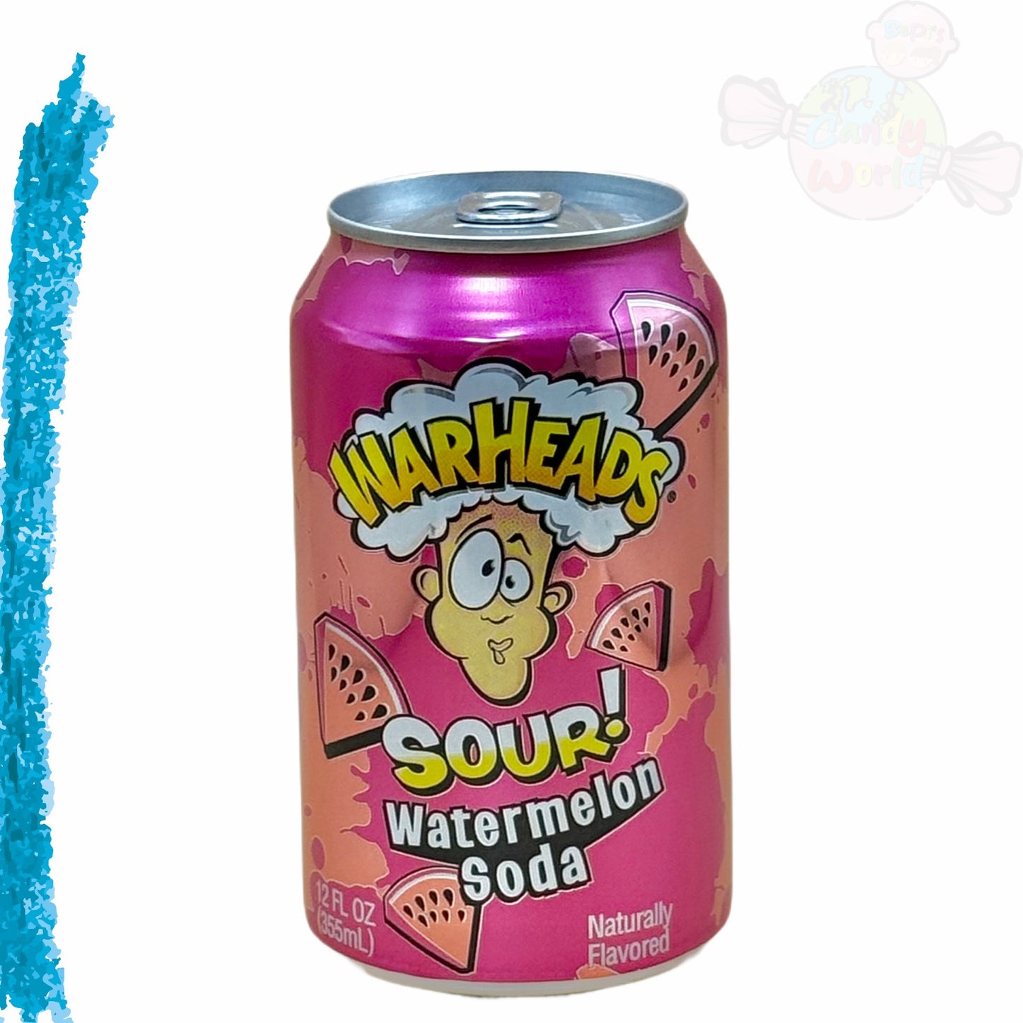 Warheads Sour Watermelon Soda 355ml